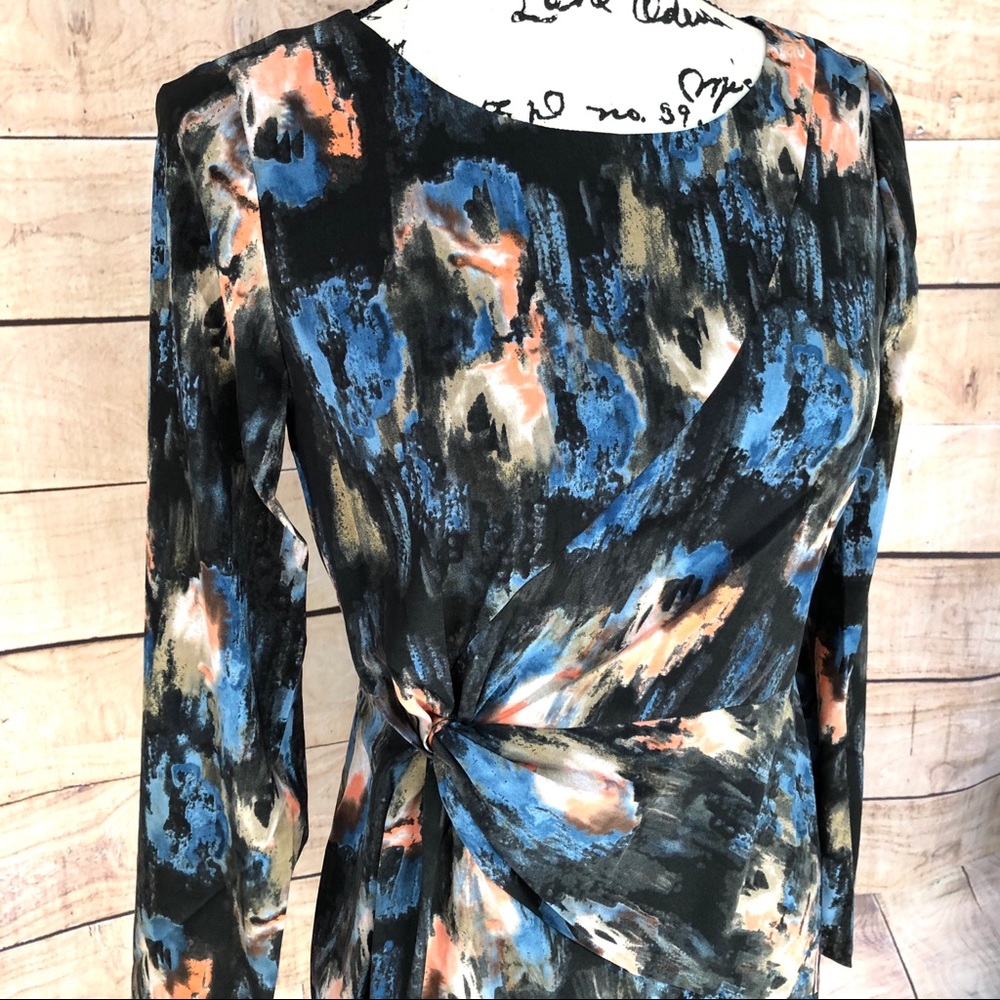 SALE❗️NYDJ JEMMA Melting Ikat Long Sleeve Dress 4P - Picture 3 of 16